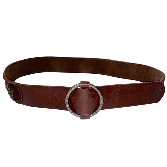 ABERCROMBIE beaded leather belt S - Picture 1 of 5